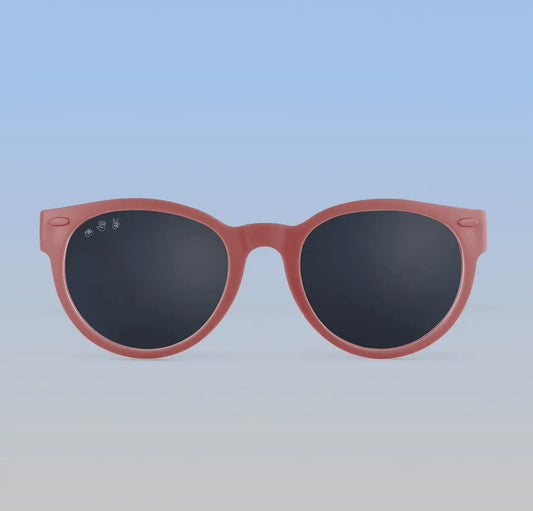 Round Sunglasses, Dusty Rose w/ Polarized Grey Lens