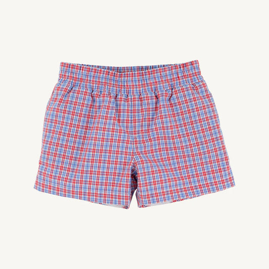 Sheffield Shorts, Lawn Party Plaid with Worth Ave White Stork