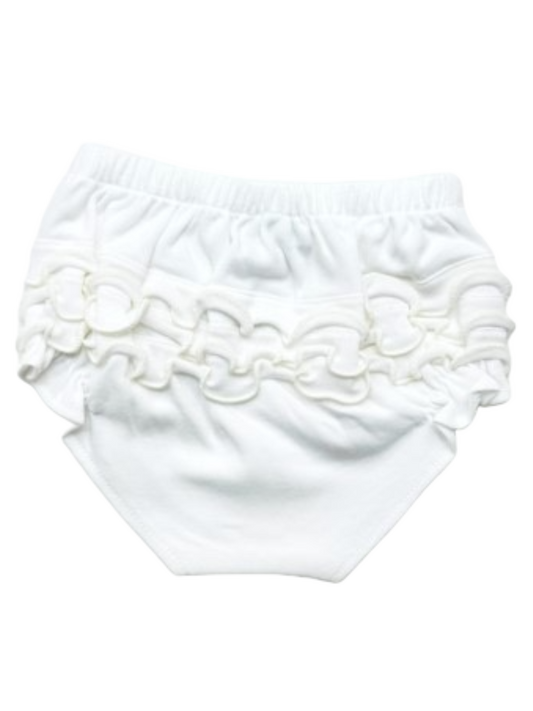 Diaper Cover - Ecru Ruffles