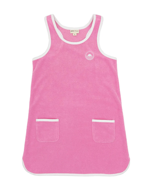 Clear Skies Ringer Tank Dress, Pink Carnation