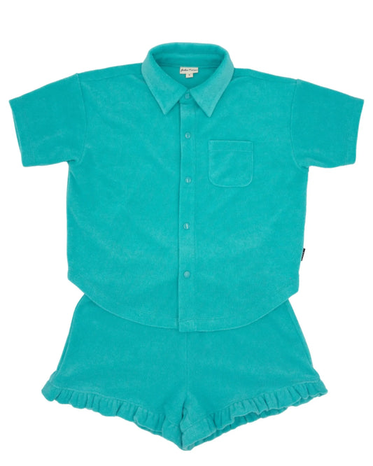 Isla Terry Shirt, Pool Blue