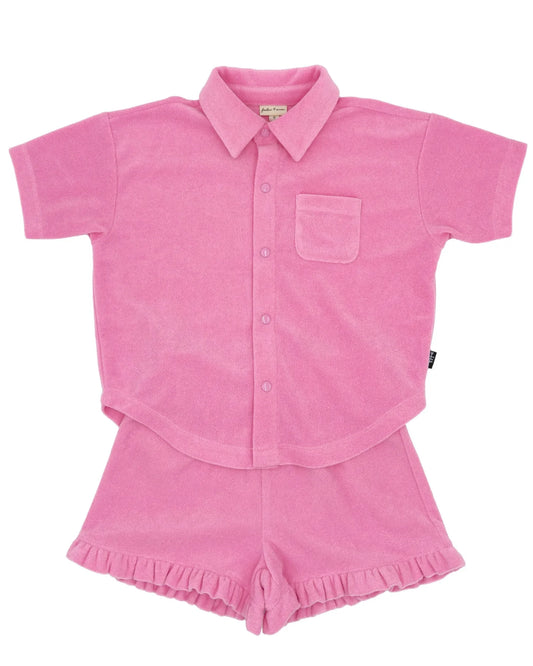 Isla Terry Shirt, Pink Carnation