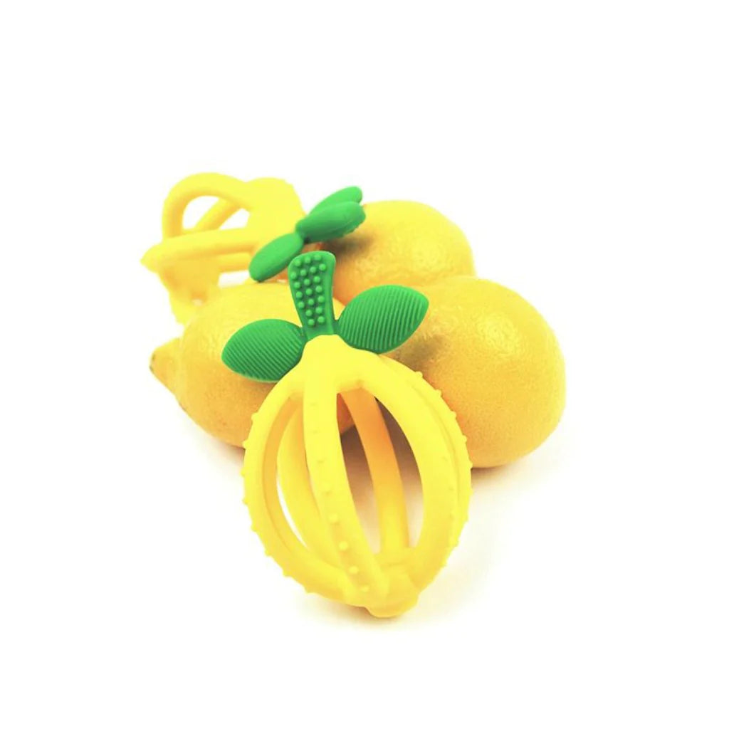 Bitzy Biter™ Teething Ball & Training Toothbrush, Lemon Drop