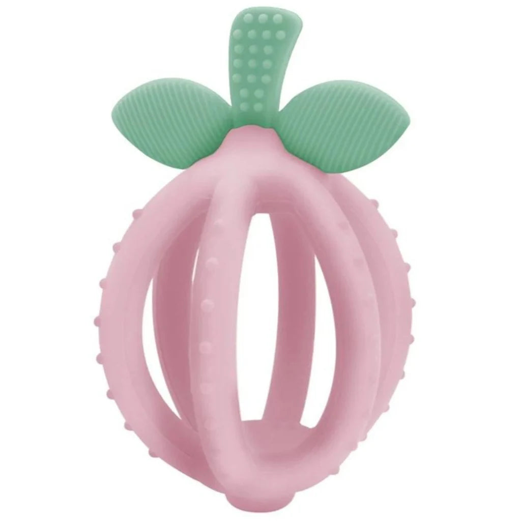 Bitzy Biter™ Teething Ball & Training Toothbrush, Pink Lemonade