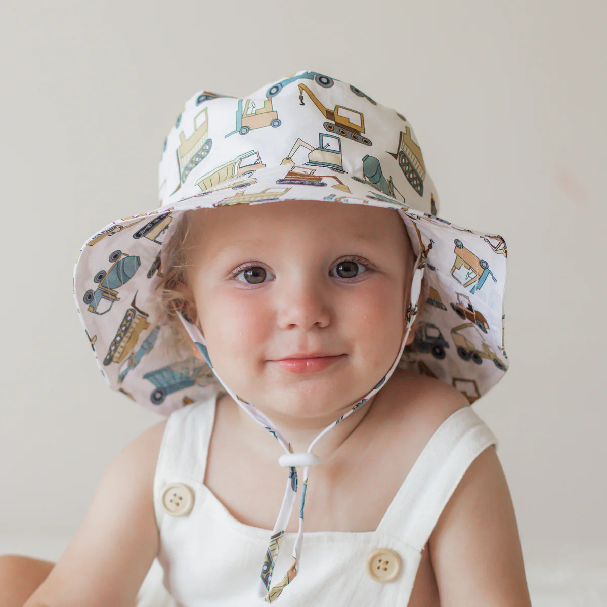 Construction Trucks Bucket Hat UPF 50+ with Adjustable Breakaway Strap