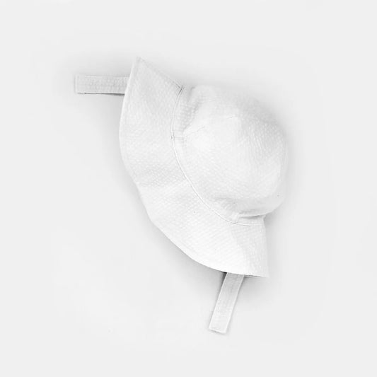 White Seersucker UPF 25+ Sunhat for Babies & Toddlers
