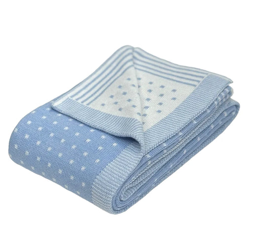 Pin Dot Blanket, Blue