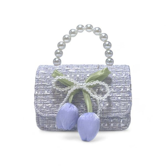 Lily & Bow Tweed Purse - Purple