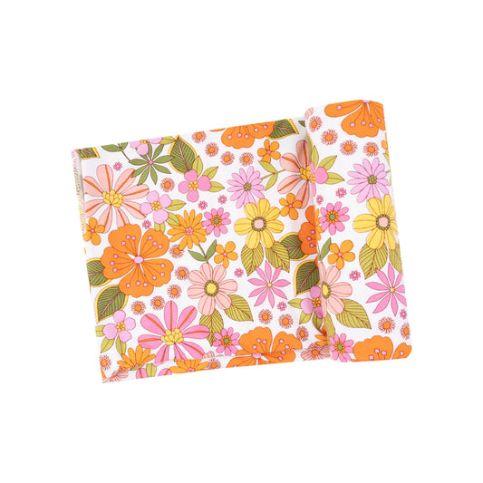 Swaddle Blanket, Boho Beachy Floral
