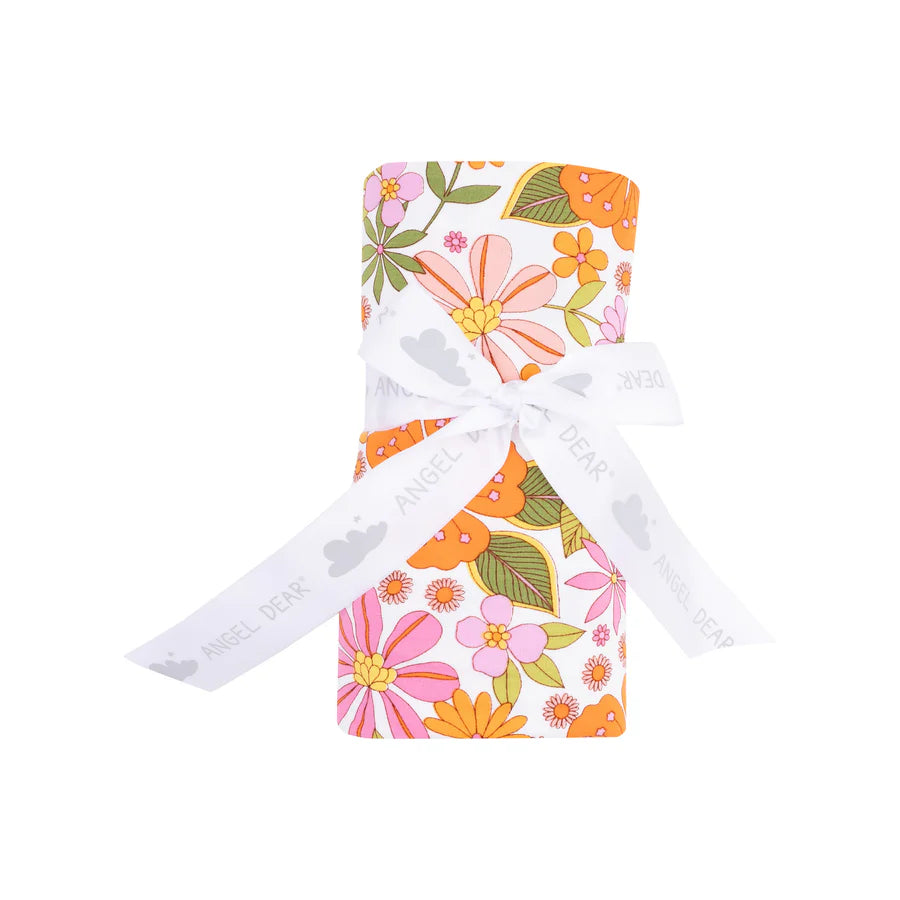 Swaddle Blanket, Boho Beachy Floral