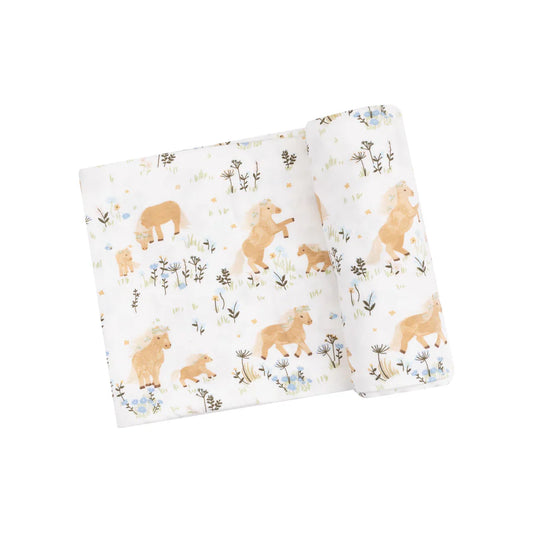 Swaddle Blanket, Pretty Ponies