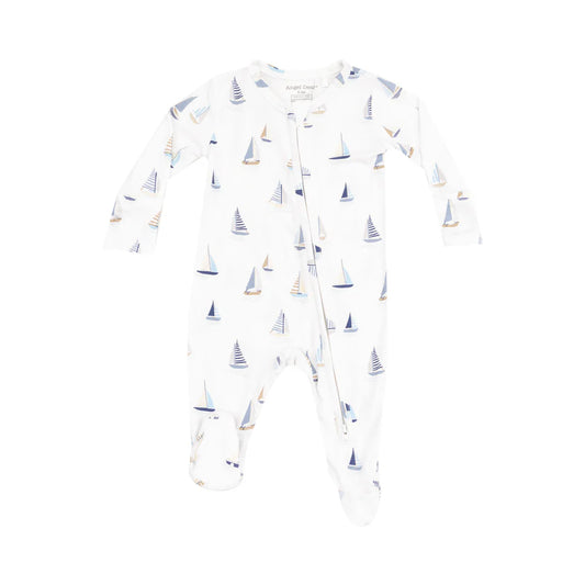 2 Way Zipper Footie, Sailboats