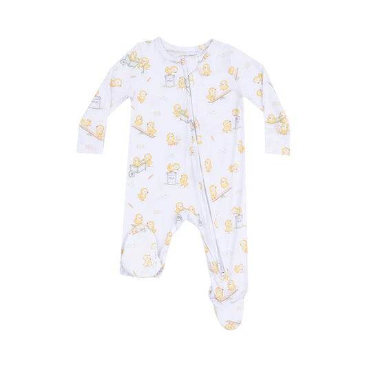 2 Way Zipper Footie, Baby Chicks