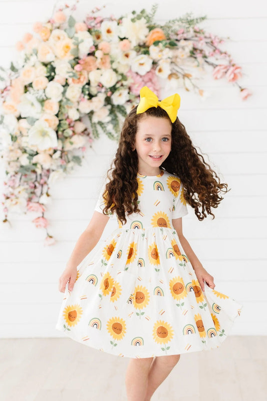 SUNFLOWER S/S POCKET TWIRL DRESS