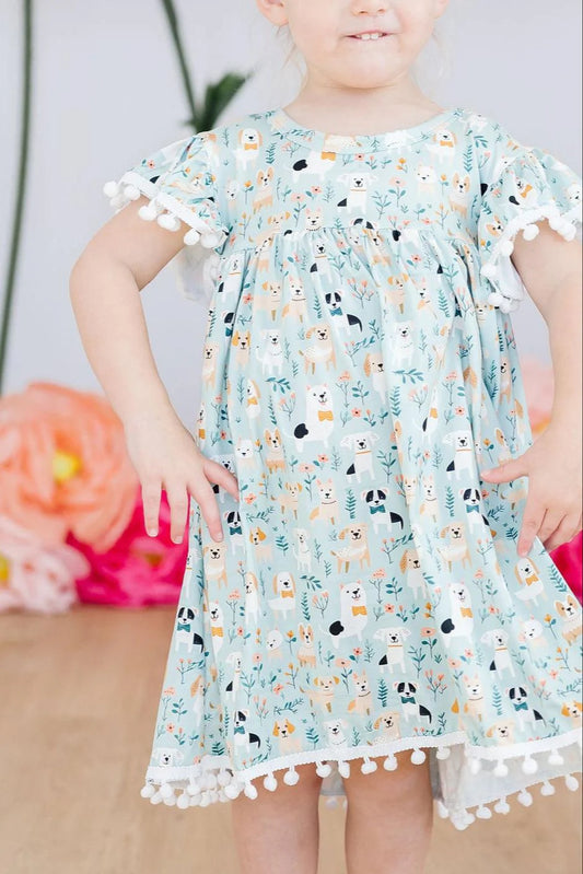 FURRY FRIENDS POM POM DRESS