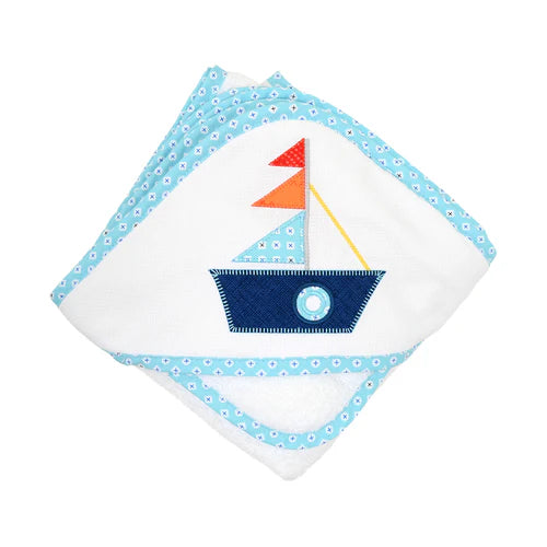 Sailboat Hooded Towel Set