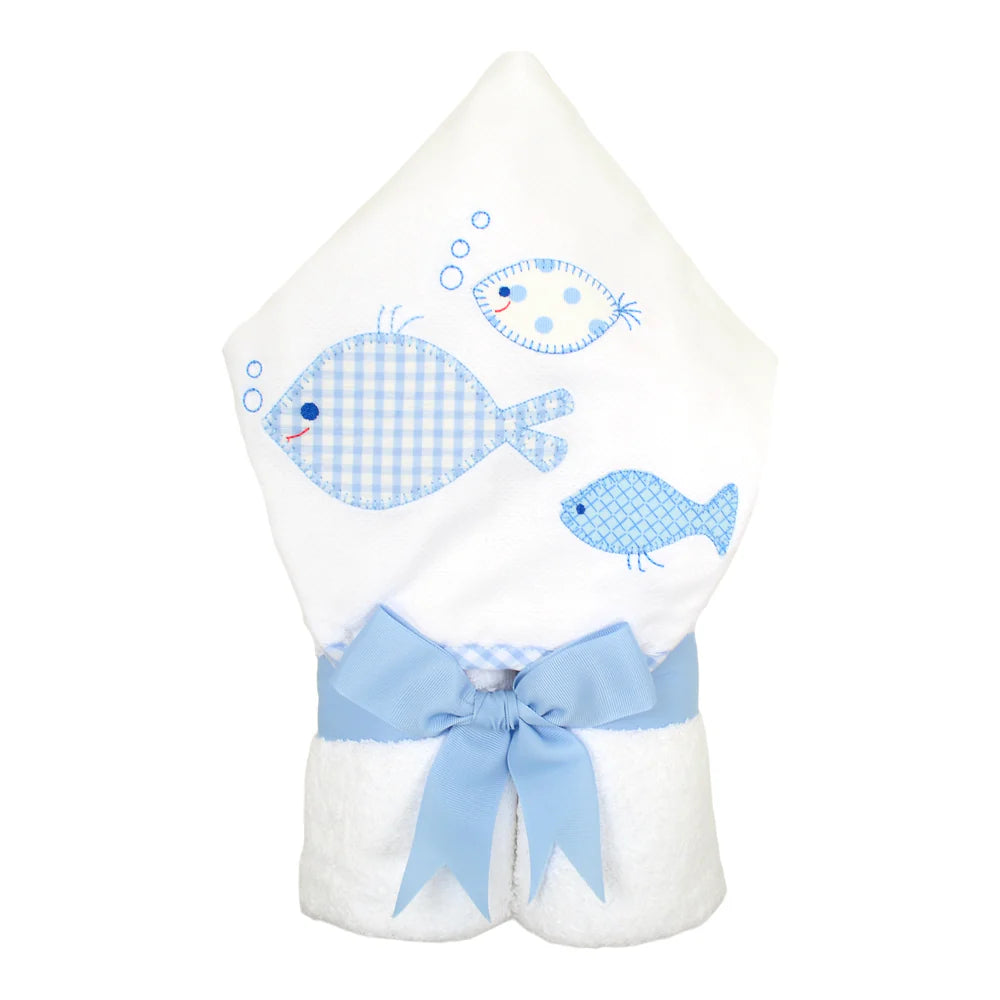 Blue Fish School Everykid Hooded Towel