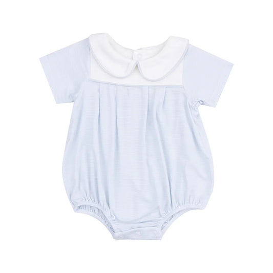 CLASSIC BOX PLEAT BUBBLE - STRIPE CLASSIC BLUE