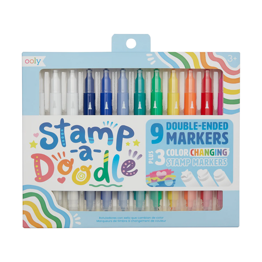 Stamp-A-Doodle Double-Ended Markers - Set of 12