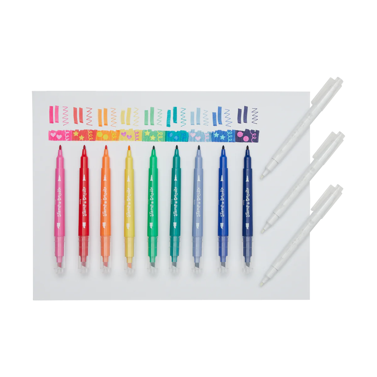 Stamp-A-Doodle Double-Ended Markers - Set of 12