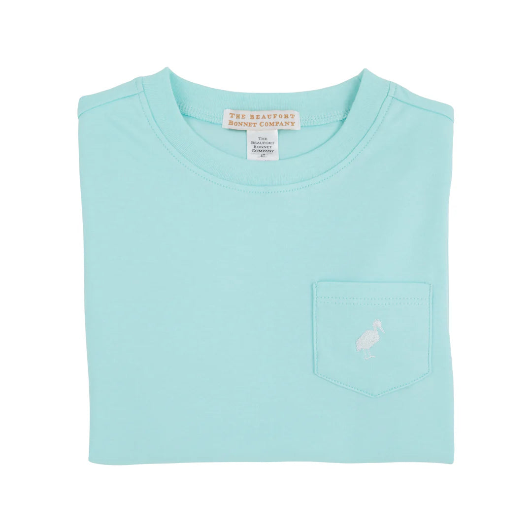 Carter Crewneck, Edisto Egg Blue with Worth Avenue White Stork