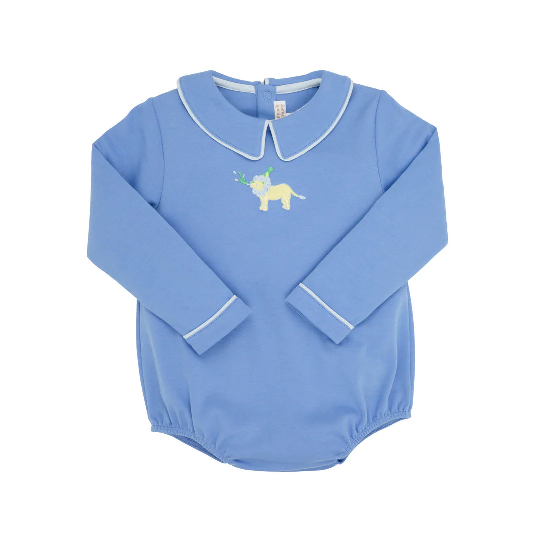 Long Sleeve Biltmore Bubble, Barbados Blue with Buckhead Blue & Party Animal Embroidery