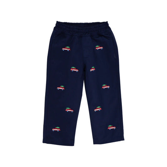 Critter Sheffield Pants (Twill), Nantucket Navy with Woody Jeeps Embroidery