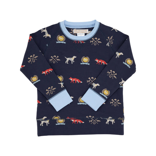 Cassidy Comfy Crewneck (Unisex), Hyde Park Hunt Club with Beale Street Blue