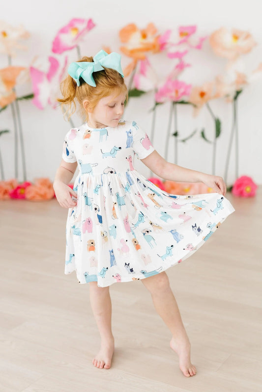 Puppy Pals S/S Pocket Twirl Dress