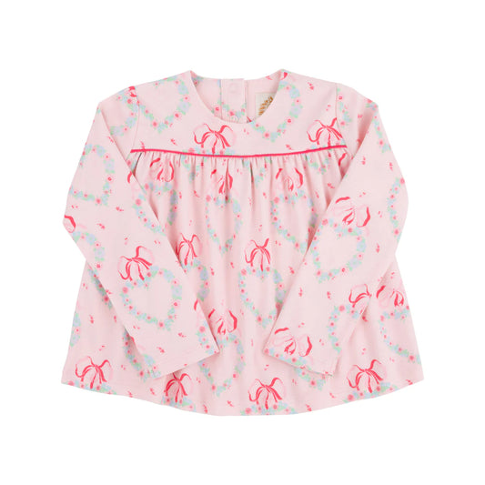 Long Sleeve Dowell Day Top, Fancy Like Floral (Palm Beach Pink) / Palm Springs Punch