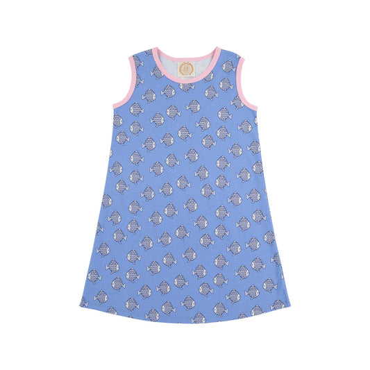 Sleeveless Polly Play Dress, Little Fishes/Pier Party Pink