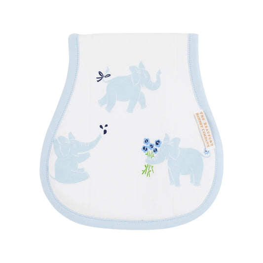 Oopsie Daisy Burp Cloth, Precious Peanuts (Blue) with Buckhead Blue