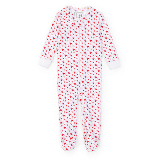 PARKER GIRLS' ZIPPER PAJAMA - HEART TO HEART PINK