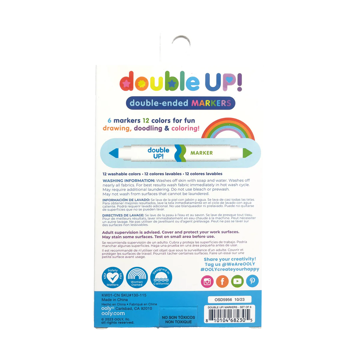 Double Up! Double-Ended Markers - Set of 6