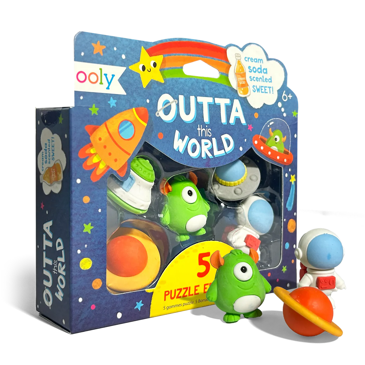 Outta This World Scented Puzzle Erasers - Set of 5