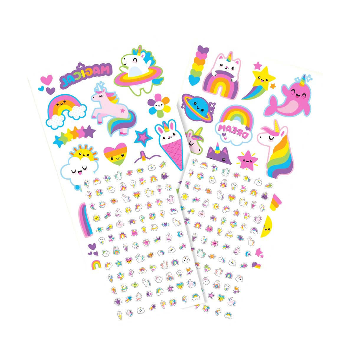 Tattoo-Palooza Temporary Tattoos & Nail Stickers - Unicorns & Rainbows