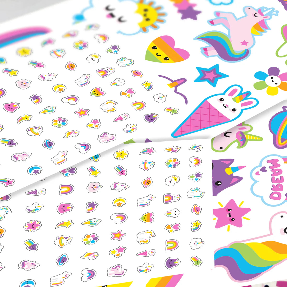 Tattoo-Palooza Temporary Tattoos & Nail Stickers - Unicorns & Rainbows