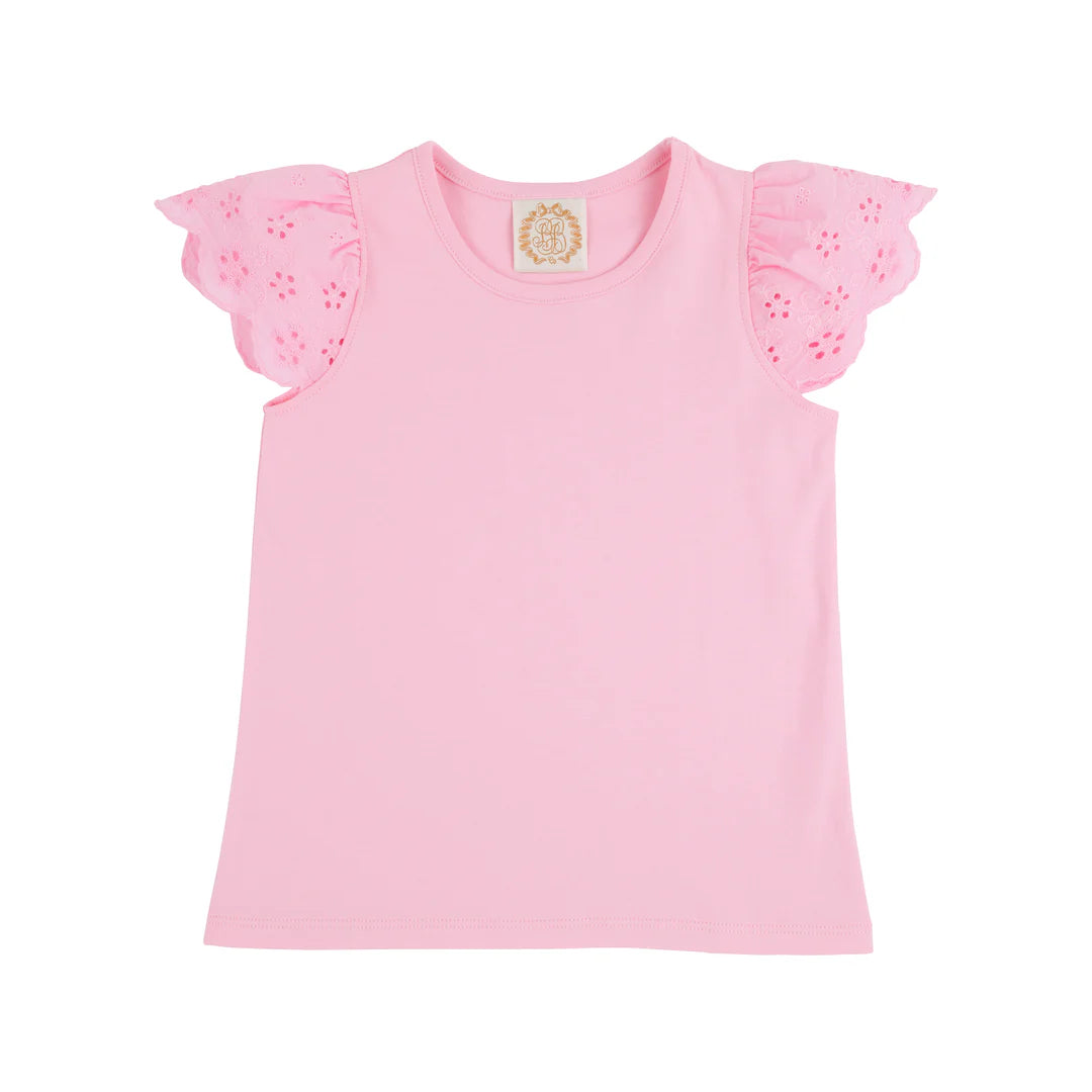 Ellen’s Eyelet Top, Pier Party Pink