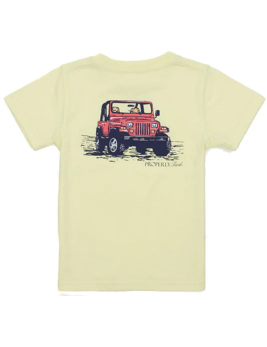 Boys Offroad SS Shirt, Light Yellow