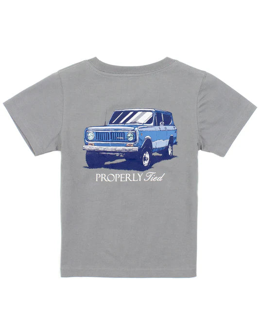 Boys Joyride SS Shirt, Battleship Grey