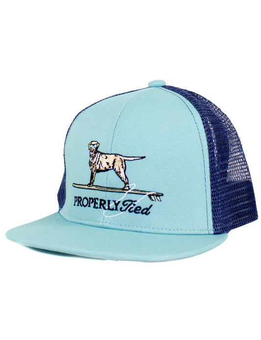 Boys Trucker Hat, Surfing Dog