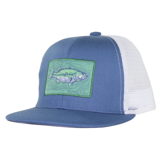 Boys Trucker Hat, Spotted Bass