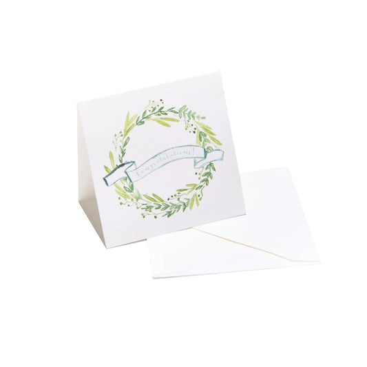 “Congratulations” Wreath Enclosure Card