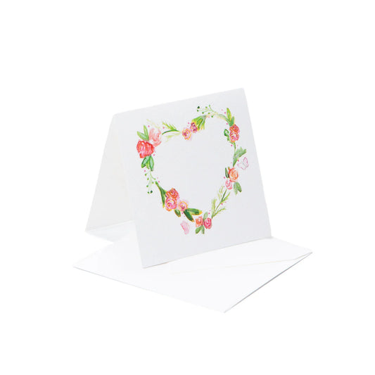 Floral Heart Enclosure Card