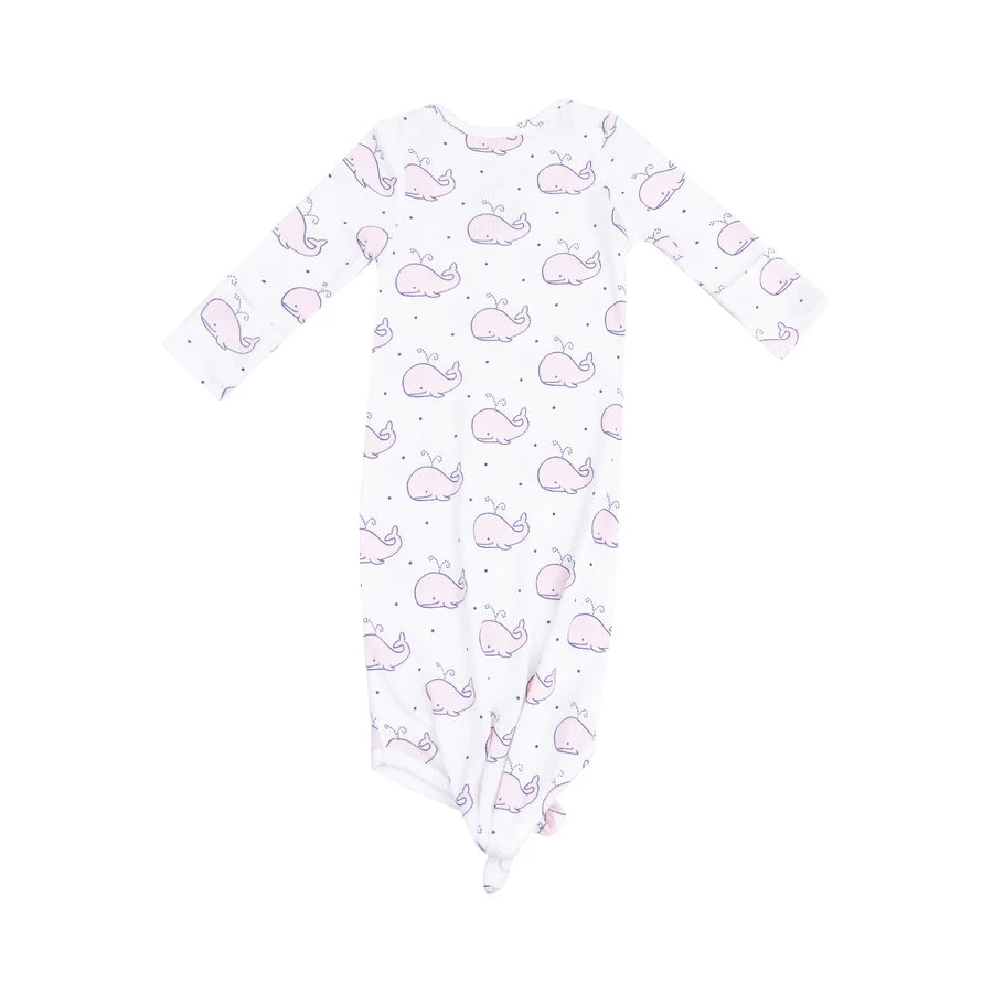 Knotted Gown, Bubbly Whale Pink