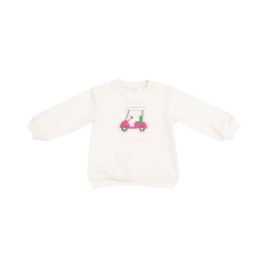 Oversize Sweatshirt with Appliqué, Golf Cart French Terry