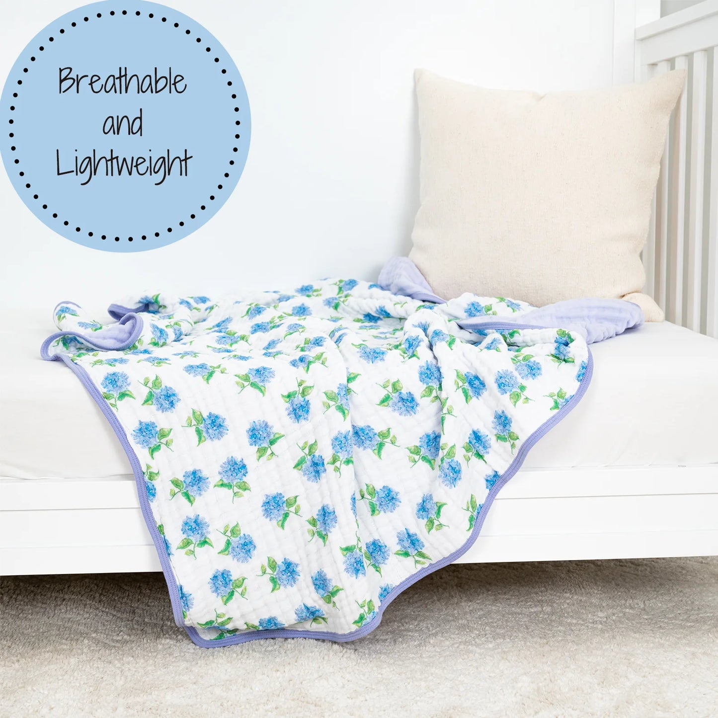 Cotton Muslin Hydrangea Quilt