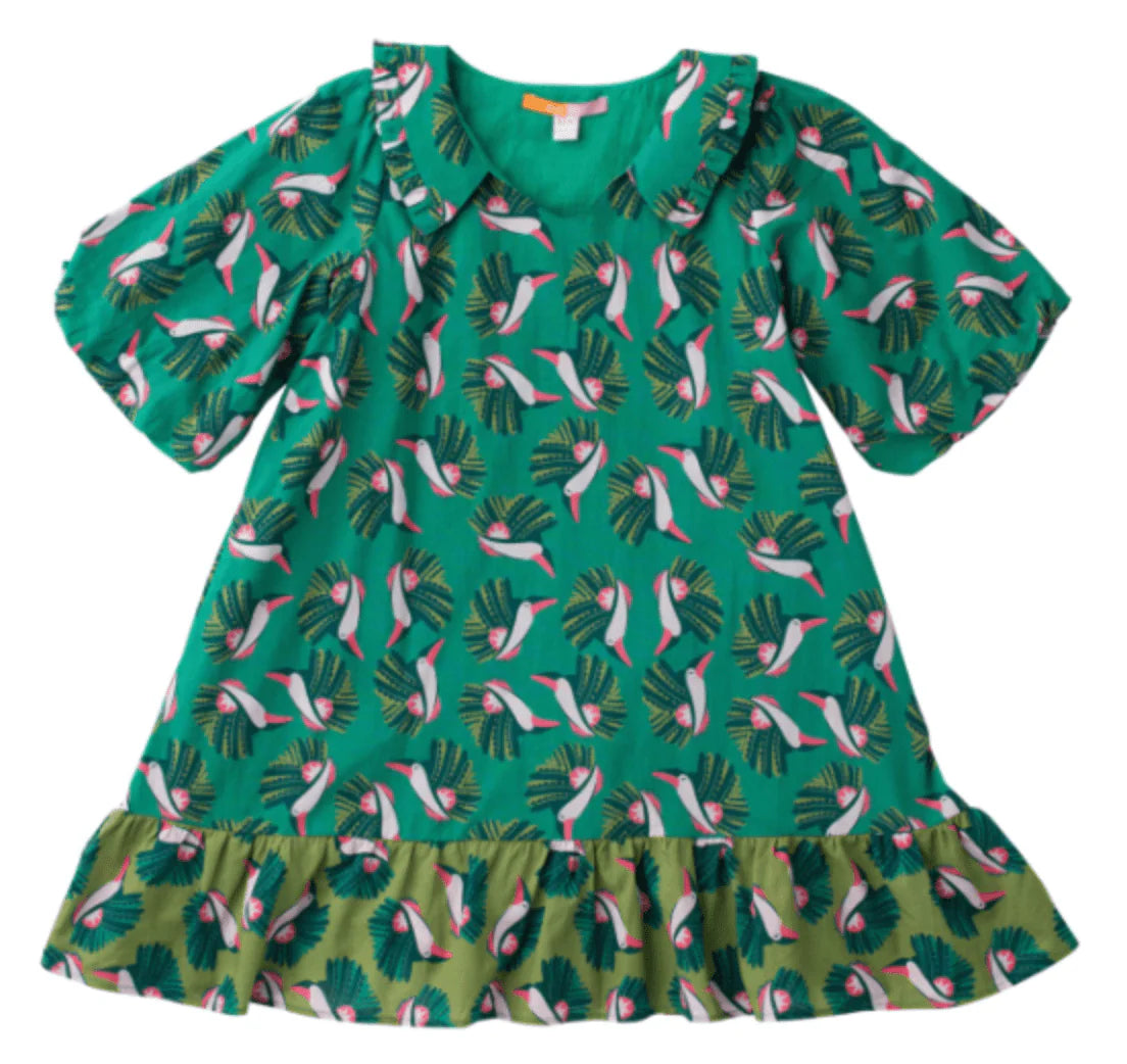 Girls Penelope Dress, Kelly Green