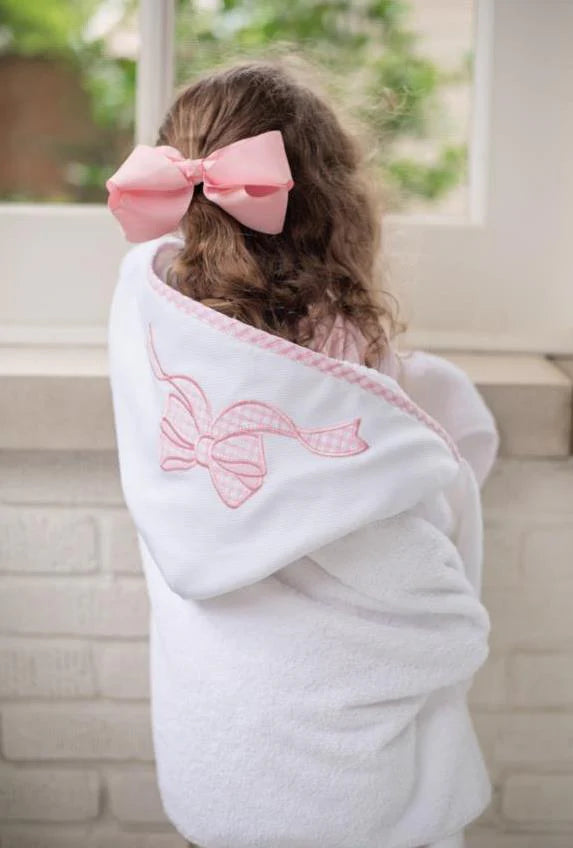 Pink Bow Everykid Hooded Towel