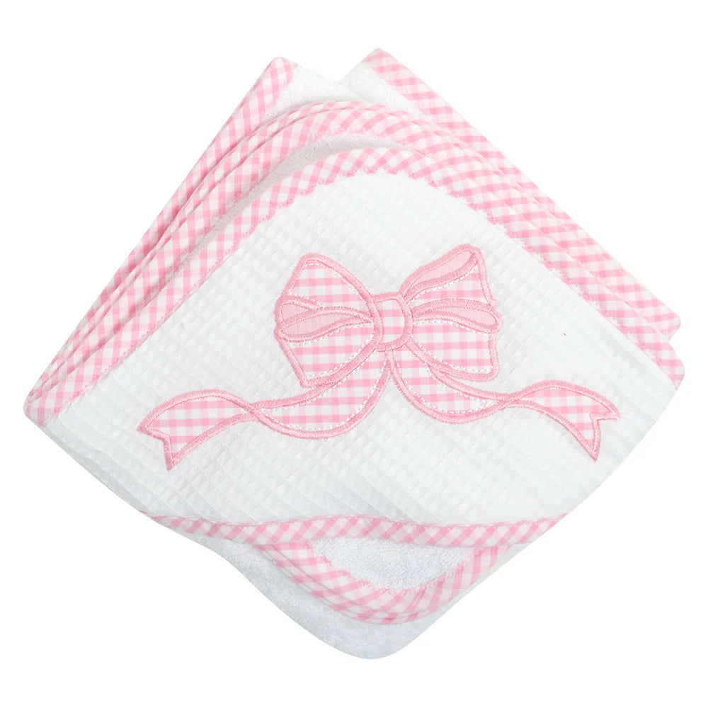 Pink Bow Hooded Towel Set